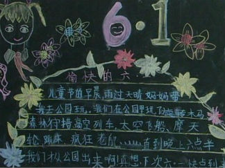 小学生迎六一黑板报版面设计图