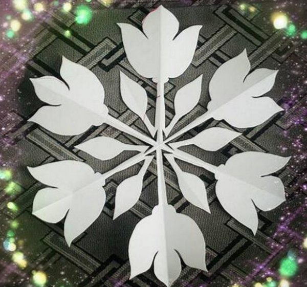 郁金香的剪纸图案与图解教程