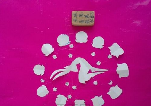 幸福美丽的羊剪纸图案与图解教程