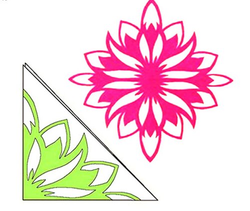 漂亮的纸花剪纸图案与图解教程
