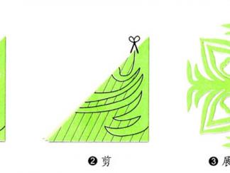 花苞的剪纸图案与图解教程