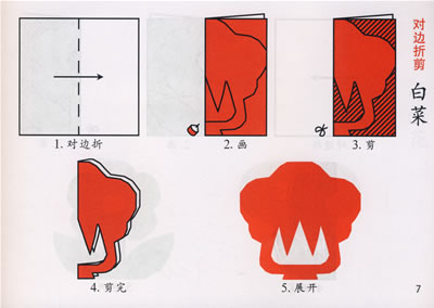 儿童剪纸大全之白菜（二）图片1