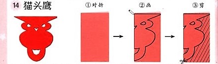 儿童剪纸大全之猫头鹰（一）图片1