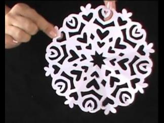 雪花2的剪纸图案与图解教程