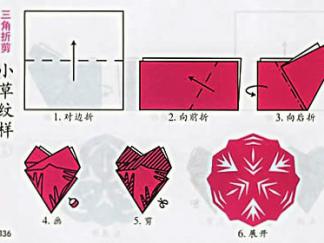 小草的剪纸图案与图解教程