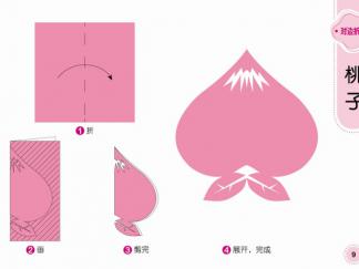 桃子的剪纸图案与图解教程