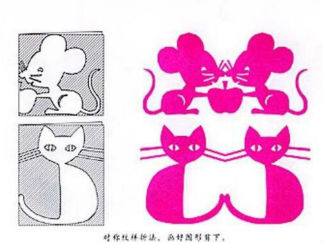 猫和老鼠的剪纸图案与图解教程