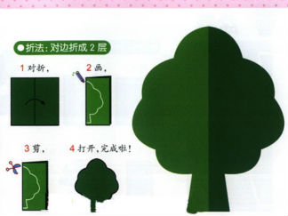 树的剪纸图案与图解教程2