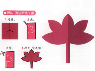荷花的剪纸图案与图解教程2