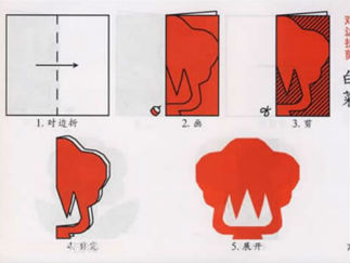 白菜的剪纸图案与图解教程3