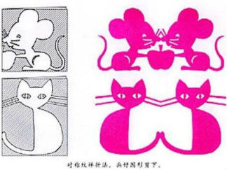 老鼠的剪纸图案与图解教程
