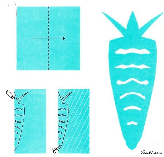 剪纸之胡萝卜图片1