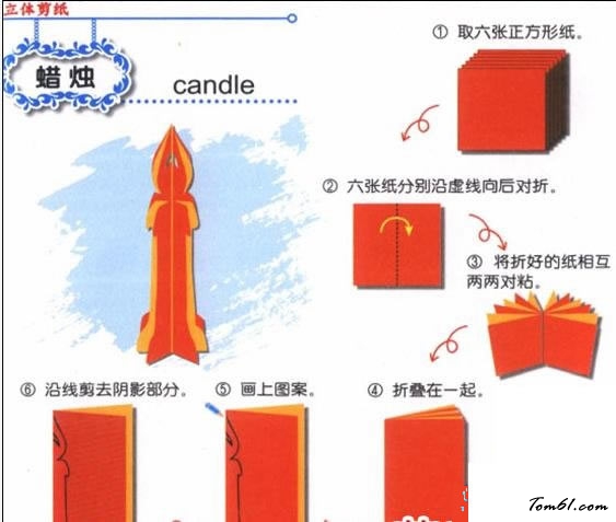 剪纸之蜡烛图片1