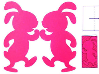 兔子的剪纸图案与图解教程4