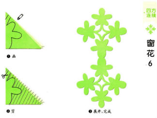 窗花的剪纸图案与图解教程3
