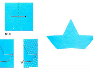 小船的剪纸图案与图解教程