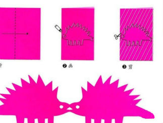 剑龙的剪纸图案与图解教程
