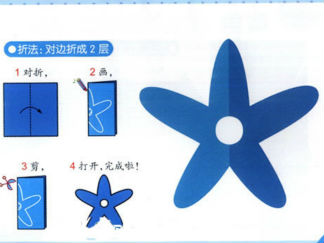 海星剪纸图案与图解教程