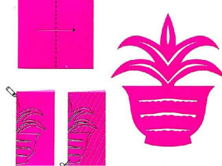 圣诞树的剪纸图案与图解教程2