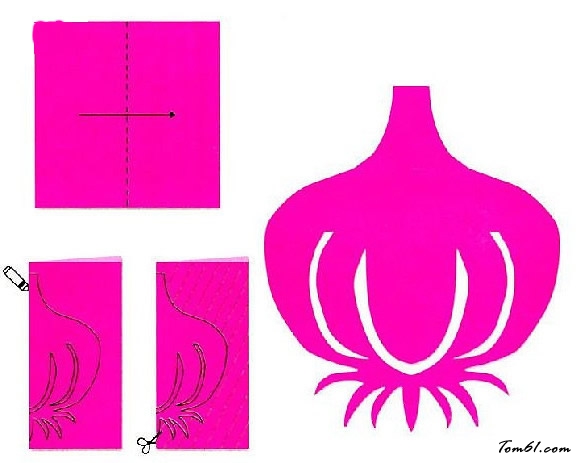 大蒜的剪纸图案与图解教程图片1