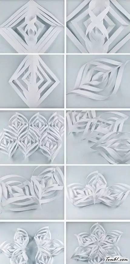 雪花的剪纸图案与图解教程2图片3