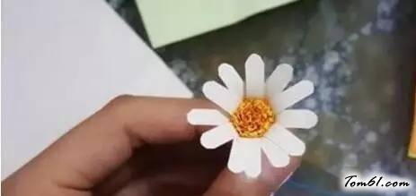 小雏菊的剪纸图案与图解教程图片7