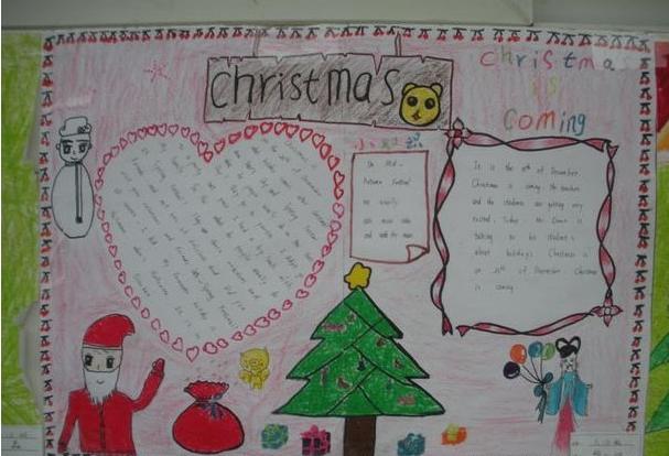 圣诞节手抄报版面设计图九