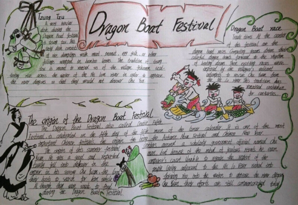 端午节英语手抄报图片-Dragon Boat Festival图片2