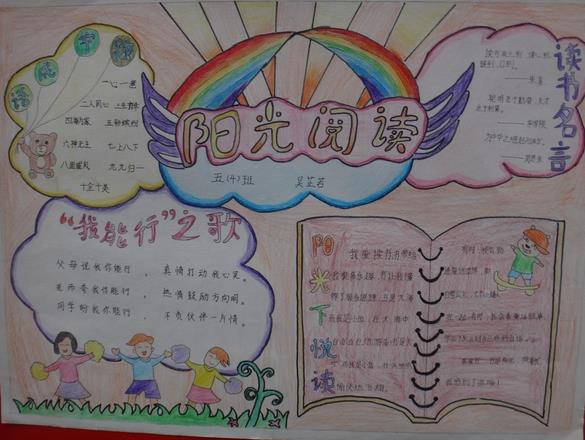 读书手抄报图片简单又漂亮-阳光阅读图片1