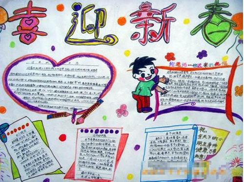 精美的春节手抄报图片-欢乐中国年图片2