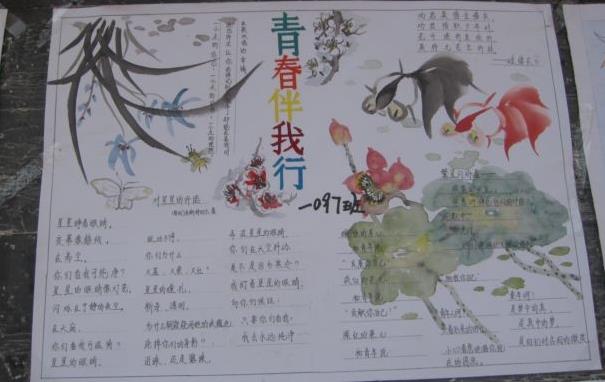 青春伴我行五四青年节手抄报作品欣赏图片1