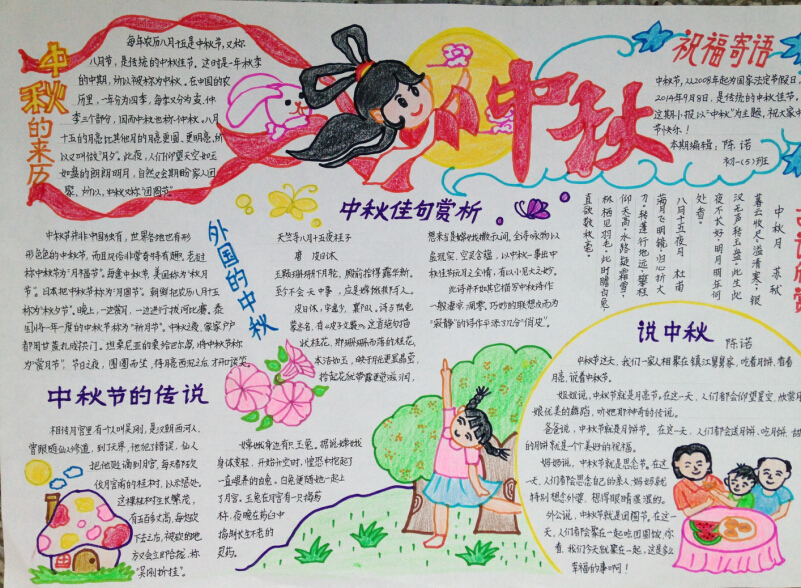 中秋节手抄报图片十五的月亮图片1