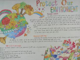 保护我们的环境手抄报版面设计图