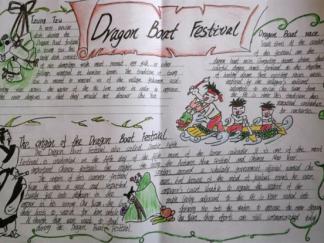 端午节英语手抄报版面设计图