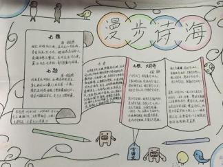 漫步诗海手抄报版面设计图