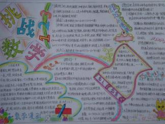 挑战数学手抄报版面设计图