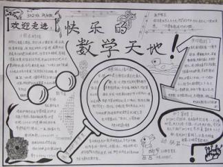 快乐的数学天地手抄报版面设计图