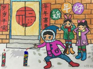 好看的小学生春节手抄报版面设计图