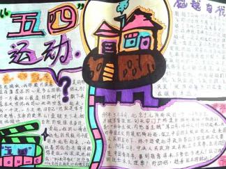 五四运动手抄报版面设计图