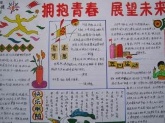 拥抱青春展望未来手抄报版面设计图