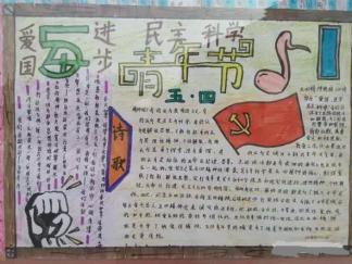 纪念五四运动手抄报版面设计图
