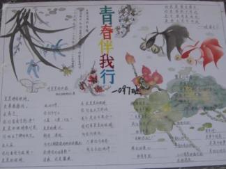 青春伴我行手抄报版面设计图