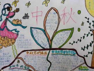 关于中秋手抄报版面设计图