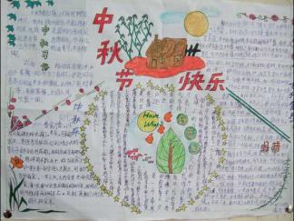 中秋节手抄报版面设计图一