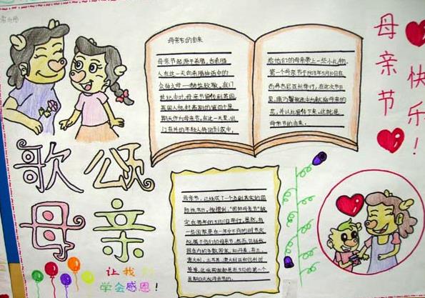 小学生母亲节手抄报素材-歌颂母亲图片1