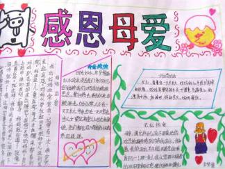 感恩母爱手抄报版面设计图