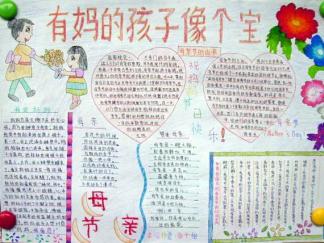 有妈的孩子像个宝手抄报版面设计图