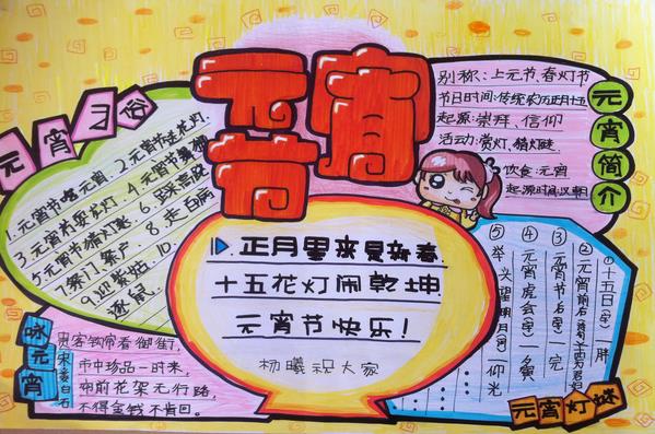 2016元宵节手抄报图片-十五花灯闹乾坤图片1