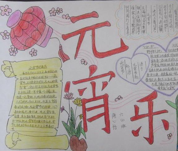 元宵节手抄报-元宵乐图片2