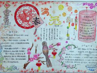 欢乐的上元节手抄报版面设计图